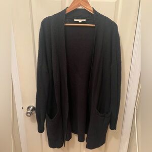 LOFT Black Open-Front Cardigan